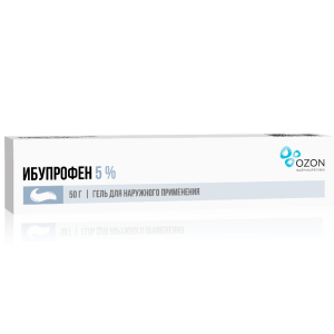 Ибупрофен гель для наружного применения 5% туба 50г