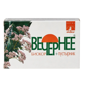 Вечернее+пустырник биокор драже массой 0,16г №120