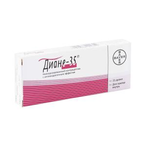 Диане-35 таблетки покрытые плёночной оболочкой №21