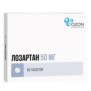 Лозартан таблетки покрытые плёночной оболочкой 50мг №90