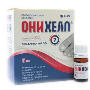 Онихелп лак для ногтей 5% флакон 5мл 