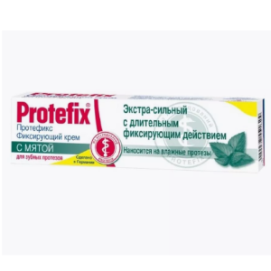 Протефикс крем фиксирующий для зубная протезов экстра сильный с мятой туба 40мл/47г