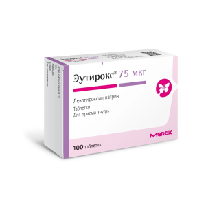 Эутирокс таблетки 75мкг №100
