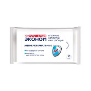 Салфетки влажн. эконом smart а/бактер №15