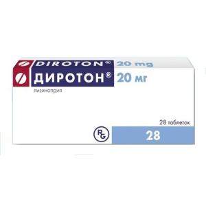 Диротон таблетки 20мг №28