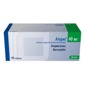 Аторис таблетки покрытые плёночной оболочкой 40мг №90