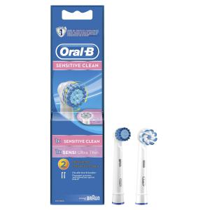 Сменные насадки для электрических зубных щеток oral-b sensi ultra thin №1 + sensitive clean еbs17 №1 