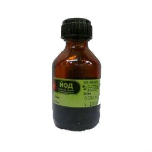 Йод раствор для наружного применения спиртовой 5% флакон 25мл 