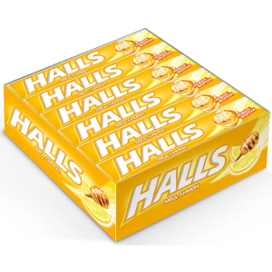 Леденцы halls мед-лимон 12 упаковок
