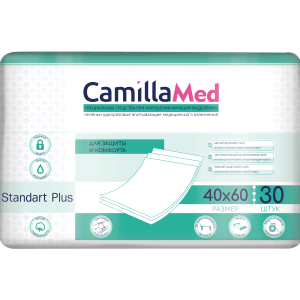 CamillaMed Standart Plus одноразовые впитывающие пеленки 40х60см №30