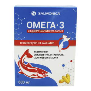 Омега-3 из дикого камчатского лосося для взрослых и детей капсулы 600мг №45