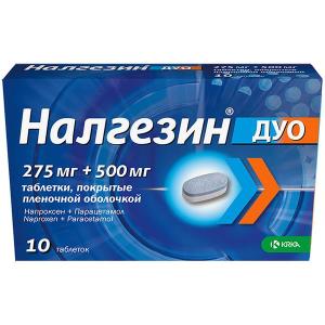 Налгезин дуо таблетки покрытые пленочной оболочкой 275мг+500мг №10