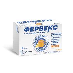Фервекс порошок для приготовления раствора для приёма внутрь лимонный с сахаром пакетики №8