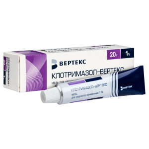 Клотримазол Вертекс мазь для наружного применения 1% туба 20г 