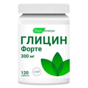 Глицин Форте 300мг таблетки для рассасывания массой 0,6г №120