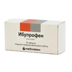 Ибупрофен таблетки покрытые плёночной оболочкой 200мг №20