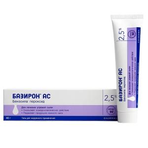 Базирон АС гель для наружного применения 2,5% туба 40г 