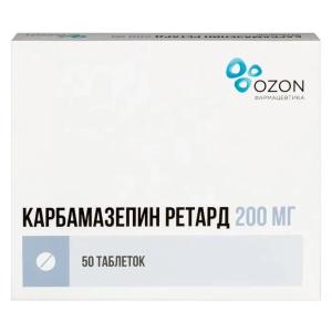 Карбамазепин ретард таблетки с пролонгированным высвобождением 400мг №50 
