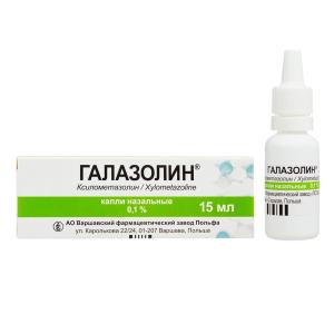 Галазолин капли назальные 0,1% флакон-капельница 15мл 