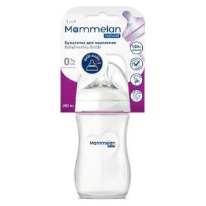 Mammelan бутылочка для кормления противоколиковая с широким горлом 1+ 240мл