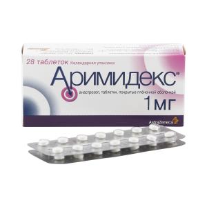 Аримидекс таблетки покрытые плёночной оболочкой 1мг №28