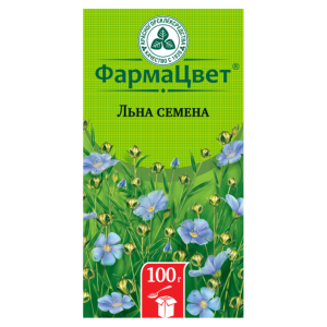 Льна семена цельные пачка 100г 