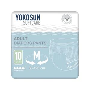Yokosun подгузники-трусики для взрослых размер М /объем талии 80-120см/ №10
