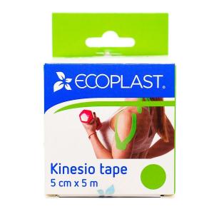 Ecoplast Кинезио тейп зеленый 5смх5м