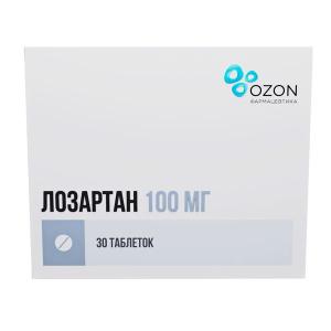 Лозартан таблетки покрытые плёночной оболочкой 100мг №30