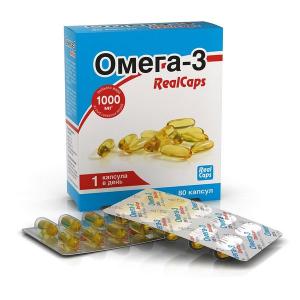 Омега-3 RealCaps капсулы массой 1400мг №80