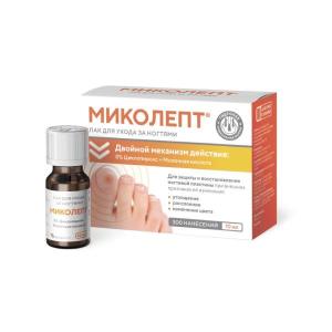 Миколепт лак по уходу за ногтями флакон 10мл
