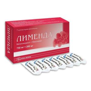 Лименда суппозитории вагинальные 750мг+200мг №7