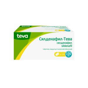 Силденафил-Тева таблетки покрытые плёночной оболочкой 100мг №24