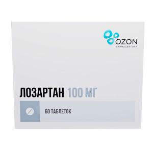 Лозартан таблетки покрытые плёночной оболочкой 100мг №60