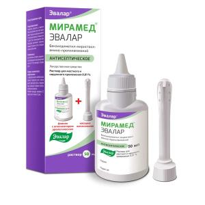Мирамед Эвалар раствор для местного и наружного применения 0,01% флакон 50мл в комплекте с вагинальной насадкой