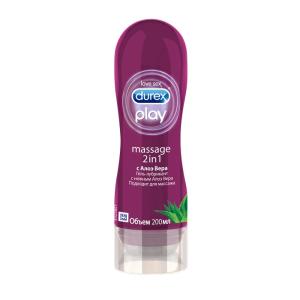 Durex play massage aloe vera 2в1 гель-смазка флакон 200мл