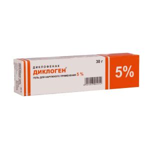 Диклоген гель для наружного применения 5% туба 30г