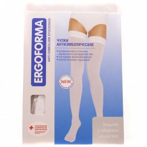Ergoforma 227 чулки антиэмболические II класса компрессии белого цвета размер №5 (ХХL)
