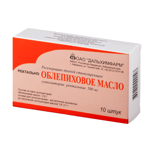 Облепиховое масло суппозитории ректальные 500мг №10