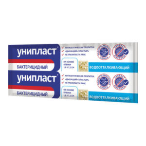 Унипласт лейкопластырь бактерицидный влагостойкий 1,9x7,2см №1