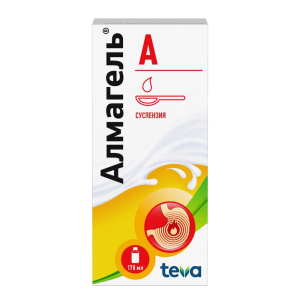 Алмагель А суспензия для приема внутрь флакон 170мл