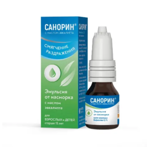Санорин с маслом эвкалипта капли назальные 0,1% флакон-капельница 10мл