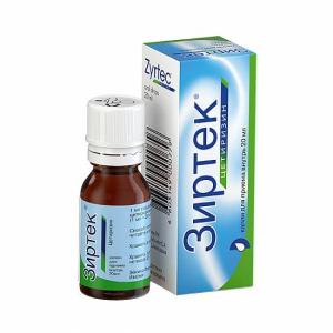 Зиртек капли для приема внутрь 10мг/мл флакон 20мл