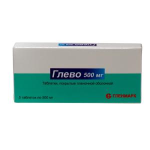 Глево таблетки покрытые пленочной оболочкой 500мг №5