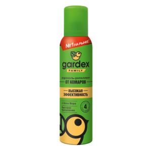 Гардекс family аэрозоль-репелент от комаров с алоэ вера флакон 150мл 