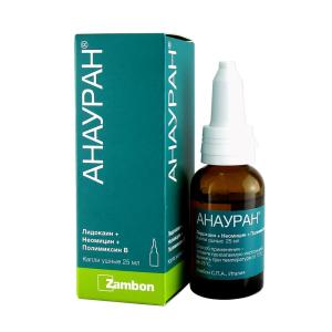 Анауран капли ушные флакон 25мл