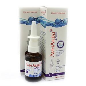 ЛинАква форте средство для орошения и промывания полости носа спрей 2,1% 30мл