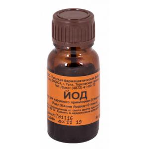 Йод раствор для наружного применения спиртовой 5% флакон с кистью 10мл