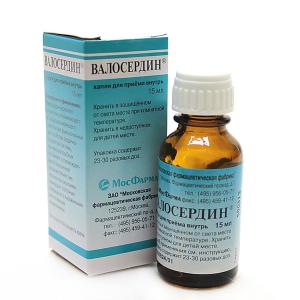 Валосердин капли для приёма внутрь флакон 15мл 
