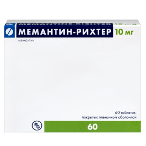Мемантин-Рихтер таблетки покрытые плёночной оболочкой 10мг №60